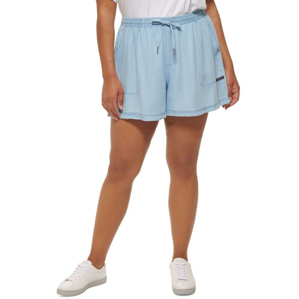 Calvin Klein Jeans Trendy Plus Size Drawstring Shorts